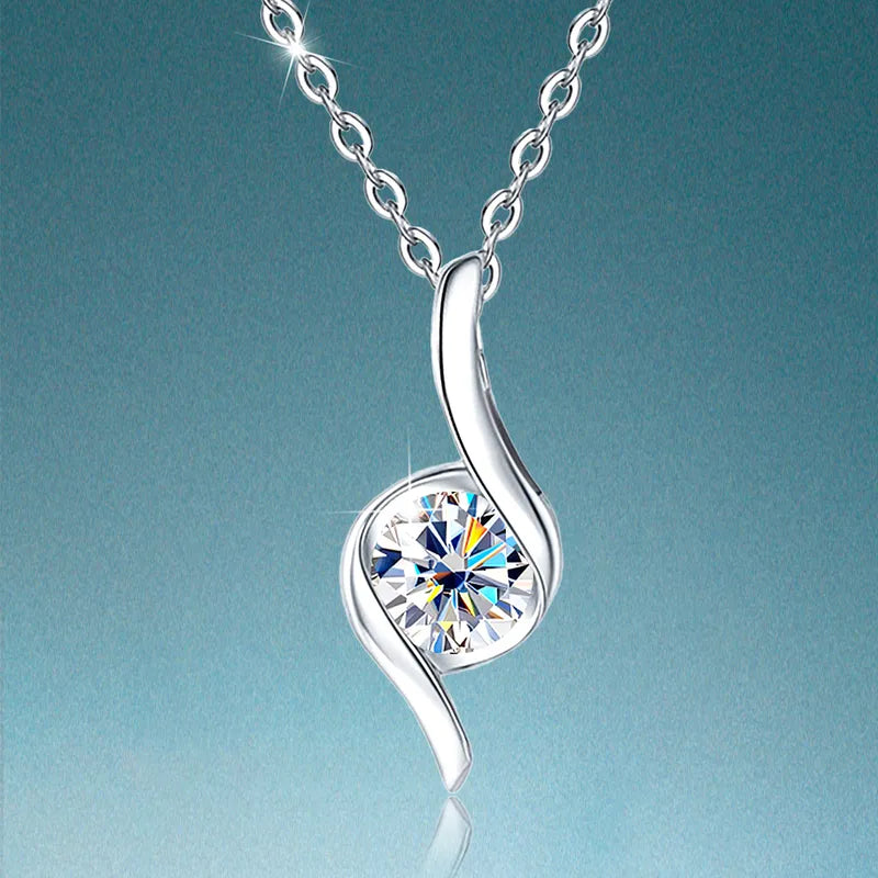 Elegant S925 Silver Necklace With Moissanite For Women Ideal For Graduation Wedding Daily Wear Birthday And Christmas Gifts
